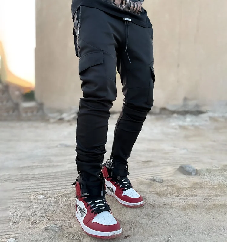 Solid Men Sports Track pants 100 % Polyester (Pack of 1) Black – KriyaFit