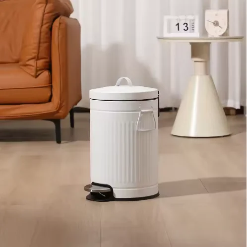 JILI 12L Stainless Steel Pedal Trash Bin Compact and Stylish Garbage Can for Household and Kitchen Use Perfect for Living Space