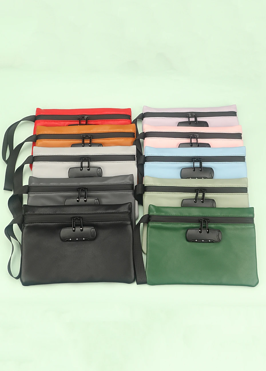 Firedog Custom Smell Proof Bag With Combination Lock Pu Leather Carbon