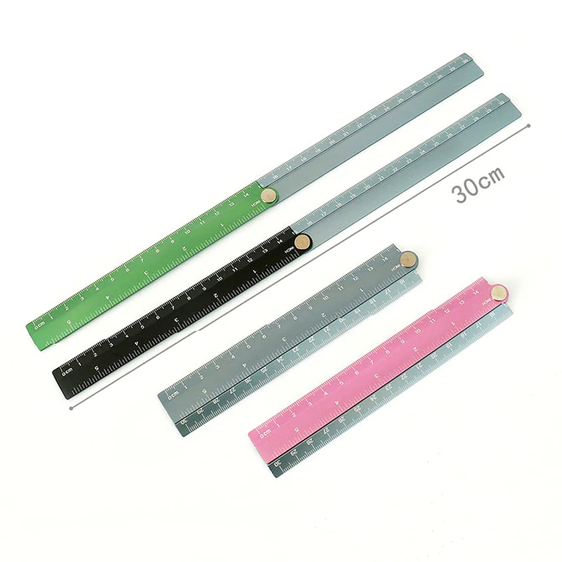 Folding Aluminum Ruler 30cm Color Aluminum Ruler Office Stationery ...