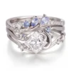 Bague en or massif 10K avec diamant de laboratoire