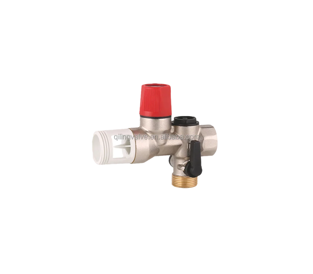 Therm Silence Valve Set HVAC High Temperature 6 Bars Pressure Customized Brass Safety Valve Pressure Control Relief Valve
