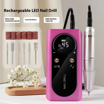Portable Rechargeable Nail Sanding Machine Manicure Tool for Nail Shops Includes Exfoliating and Cocoon Features
