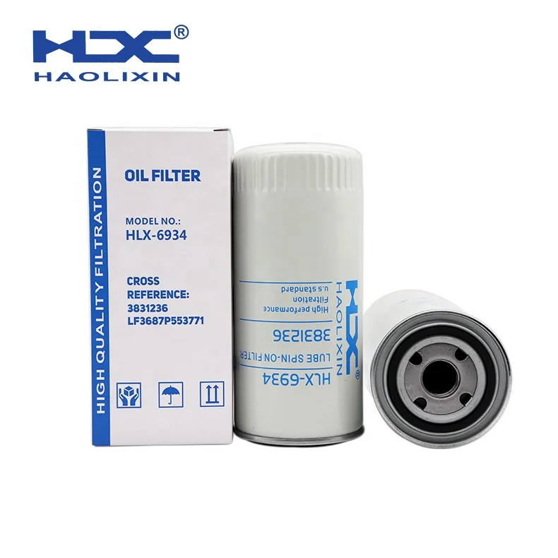 Filtro de Aceite para Excavadora 3831236 LF3687 P553771 WD962