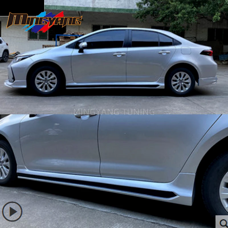 IKON MOTORSPORTS Matte Black Front Bumper Lip Spoiler For 2020-2024 Toyota Corolla L/LE/XLE Sedan