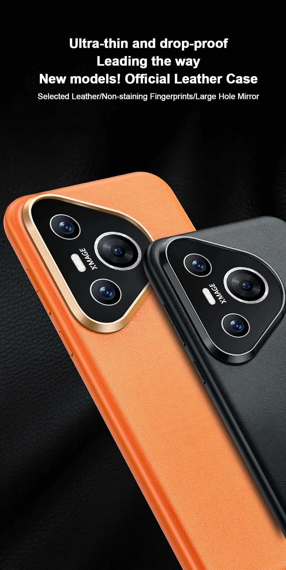 product pu leather for pura 70 pro ultra p60 50 anti fall shockproof magnetic design simple business pure color sjk422 for-3