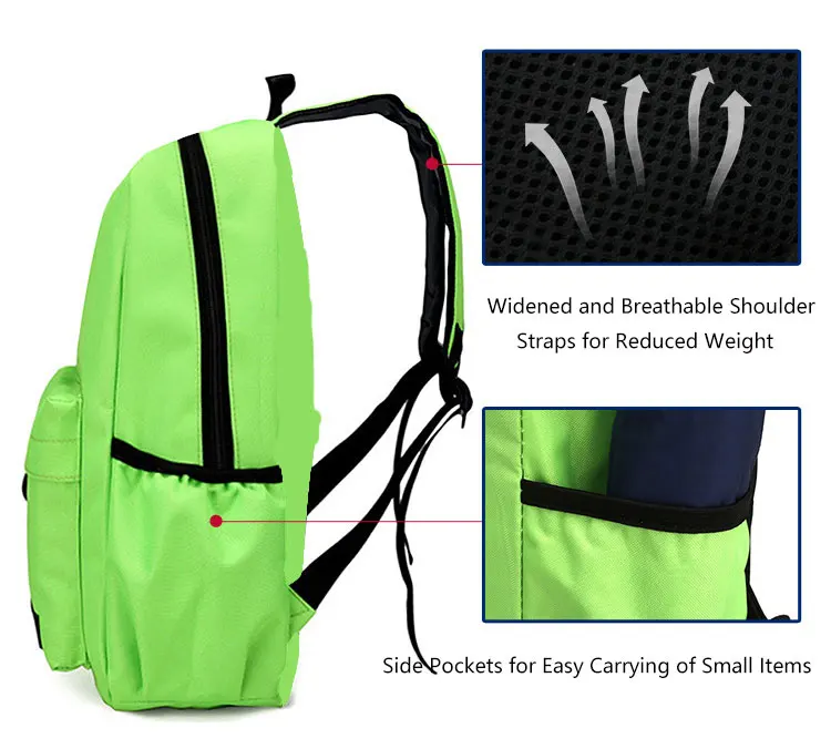 2022 Oem New Popular Trending Perfect Gift or Birthday Present Versatile Awesome All Season Green Color School Bag Backpacks