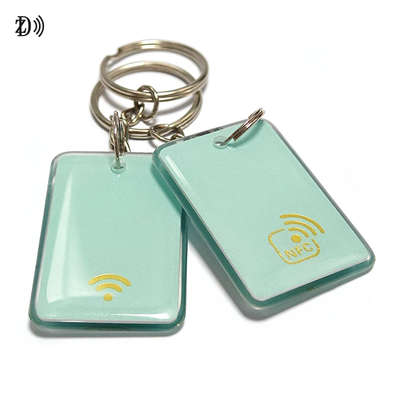 NFC TAG 13.56MHz PET/PVC/Metal NFC Chip Customized Waterproof Epoxy Tag RFID NFC Keychain Key Fob