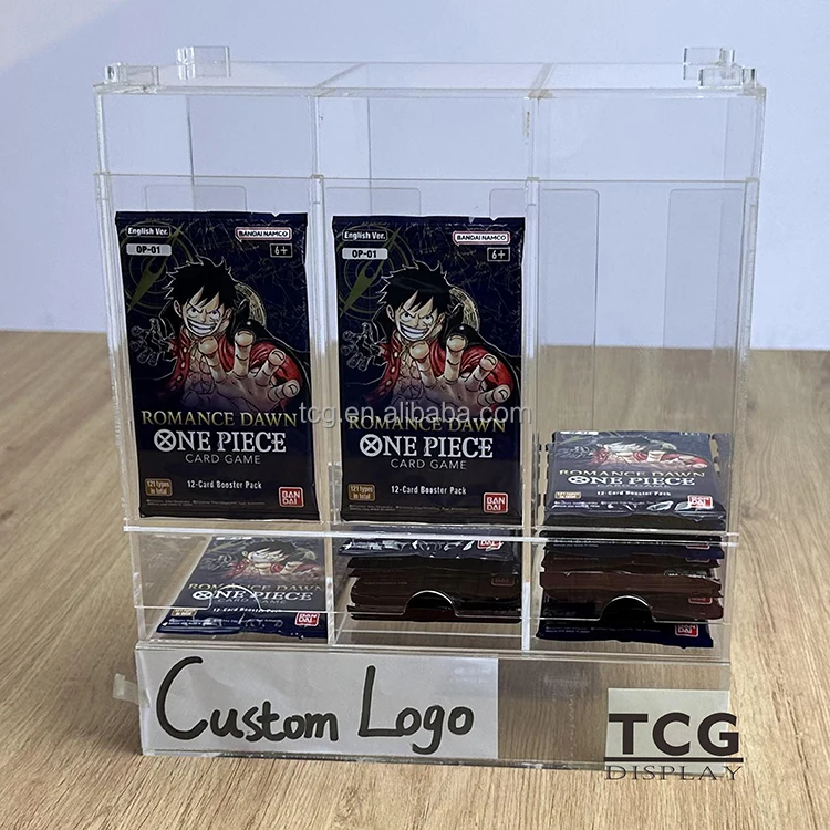 TCG Acrylic 3 Slot Dispenser for Japanese One Piece Cards