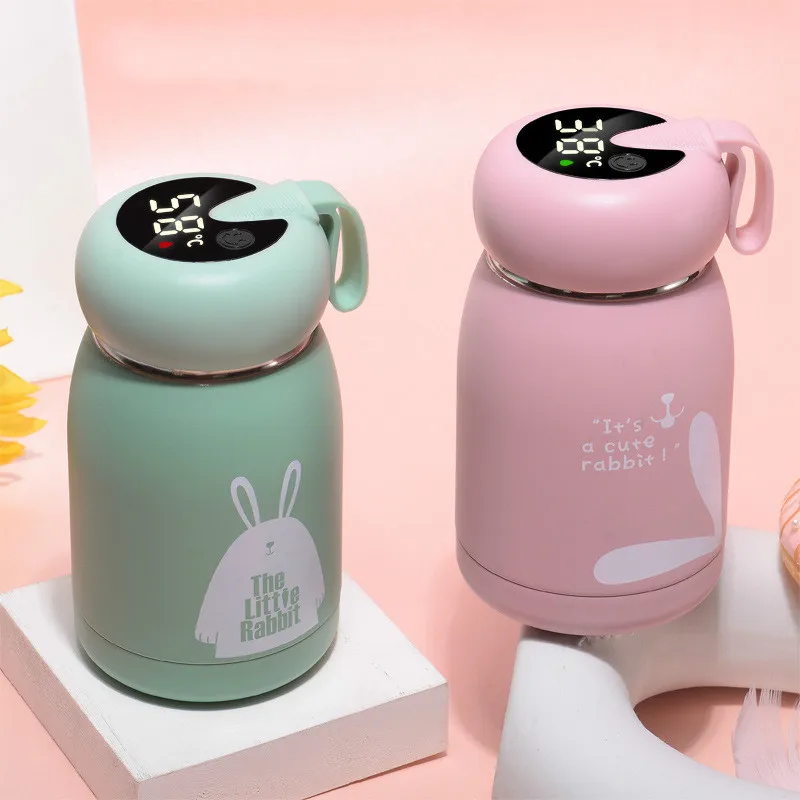 Cute Mini Thermos Mug Spanker 400 Ml Cute Bunny Insulated Hot N