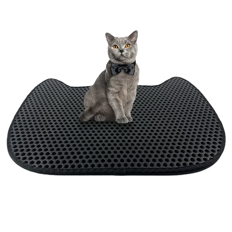 1pc Cat Litter Mat, Litter Box Mat Premium Durable Cat Litter Mat Non-Slip Cat  Litter Trapping Mat