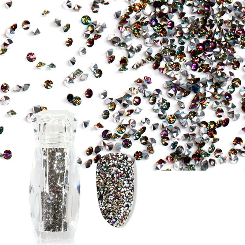 Glitter Micro Diamond Glass Crystal Rhinestones Glitter Pixie Crystal for Nails Art Decoration supplier