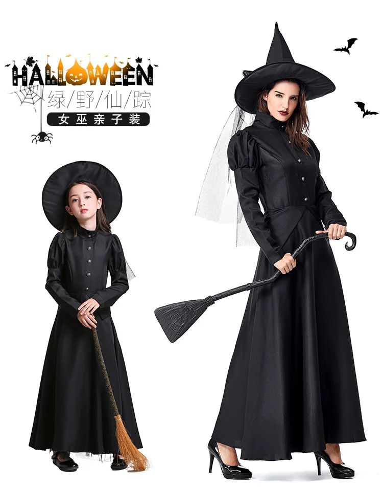 Wizard Of Oz Halloween 2022 2022 New Women S Family Wizard Costume Adult Kids Wholesale Classic Movie Cosplay Black Dresses For Halloween Buy Witch Costume Women Wizard Of Oz Costumes Mother Daughter Halloween Costumes Product On Alibaba Com