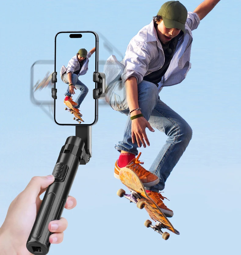C16 Intelligent Selfie Stick Expandable Phone Holder Detachable Wireless Remote Control Stabilizer for Facial Recognition