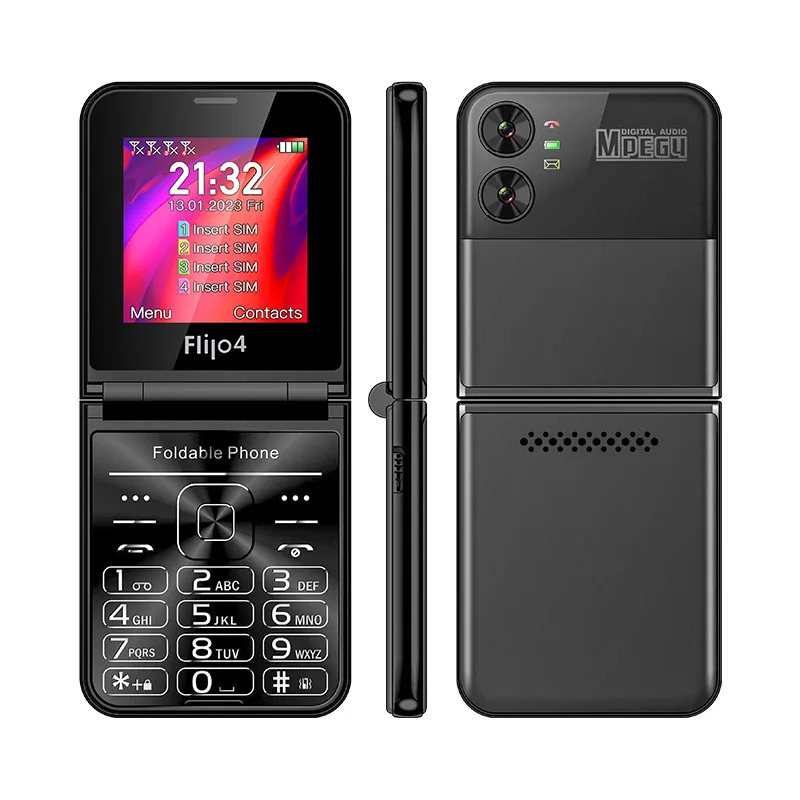 UNIWA F265 4 Sim Card Small Folding Mobile Phones