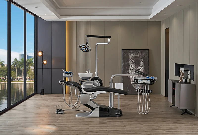 High Class with Memory Foam Mermaid Design Patience apple Belmont Dental Chair with Led Sensor Light