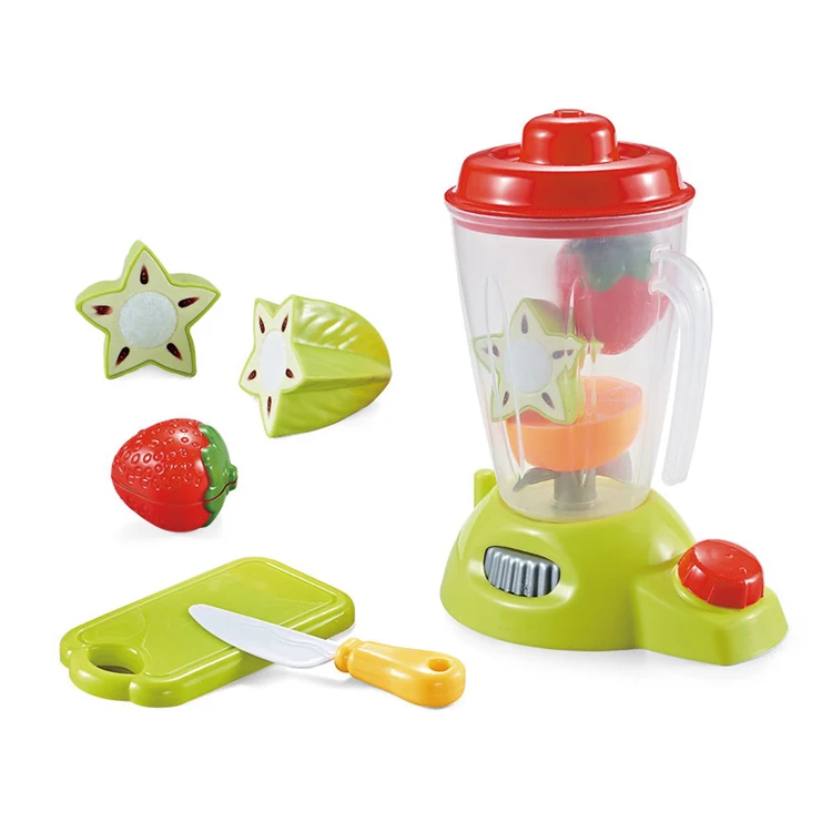 逼真的家用电器水果榨汁机玩具轻音乐假装玩厨房套装塑料榨汁机玩具