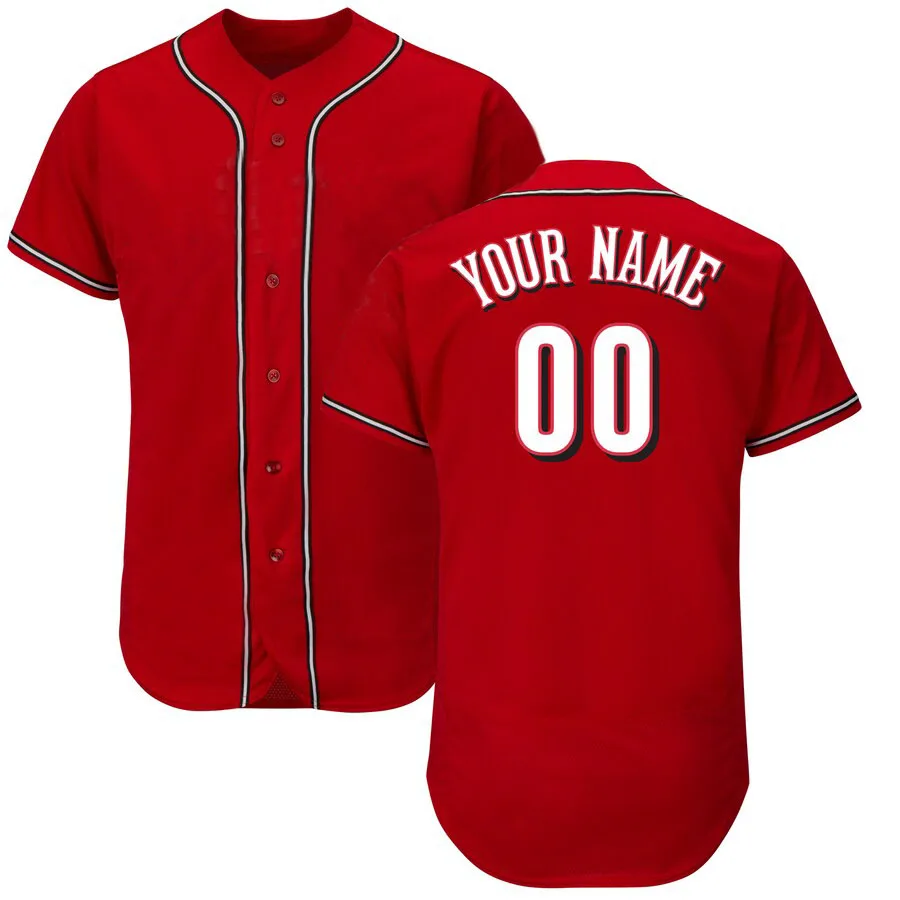 Wholesale wholesale plain red cheap baseball jersey blank jersey in stock  From m.