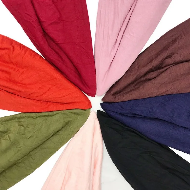 49 warna 180*80cm wanita Muslim Jersey jilbab syal wanita katun Islami syal  Soild Modal jilbab untuk wanita