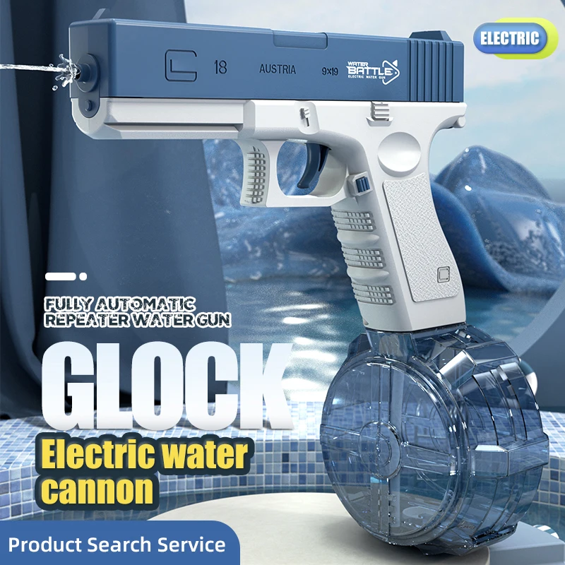 Glock Electric Water Soaker Gun Toy Automatic Kids Summer Automatic