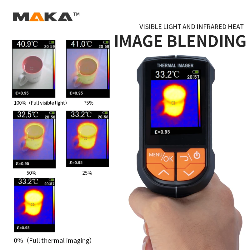 
 MAKA Kids/мини ручной flir Охотничий Тактический военный Инфракрасный Тепловизор камеры для промышленности  