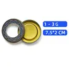 Plata, 1-3g (D7.5*H2cm), 300 unidades/caja