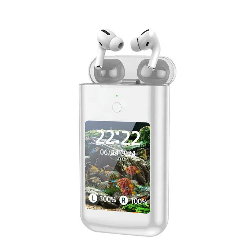TF20 BOX TWS Earphone LCD Color Touch Screen 8000mah Long Battery Life Power Bank in Ear True Wireless Earbuds TF20 BOX