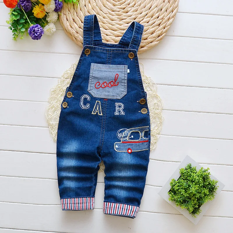 21 style Kids Baby Boys Girls Overalls Denim Pants Cartoon Jeans Casual Jumpers