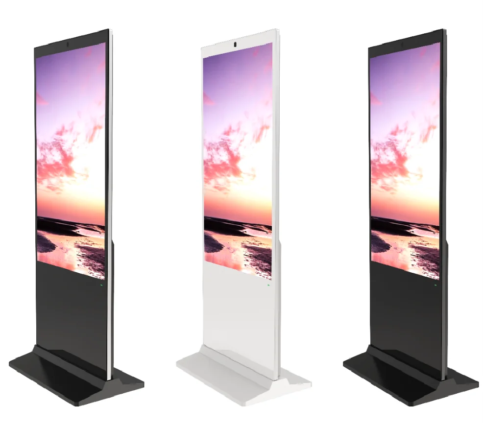 55 Inch Indoor Floor Standing Digital Signage Touch Screen Totem Lcd ...