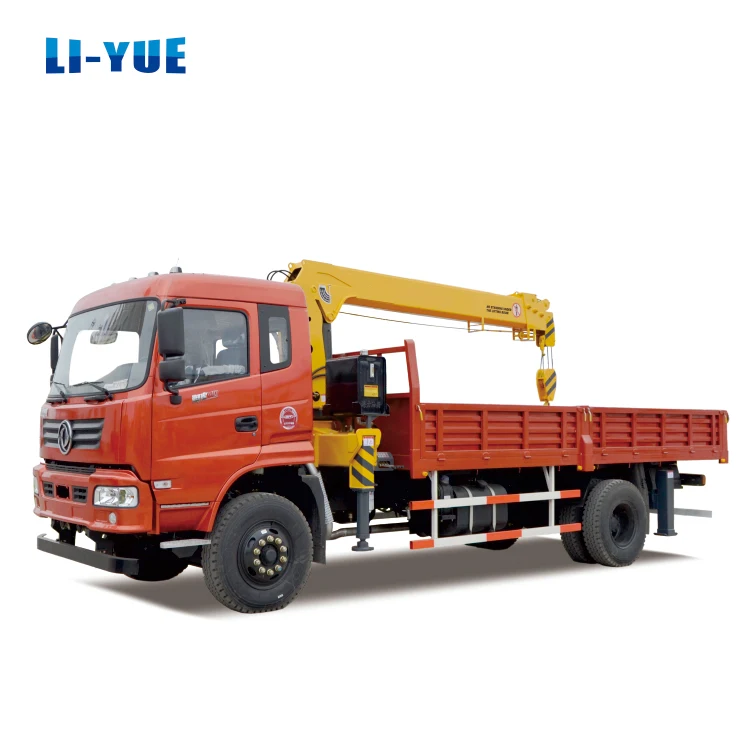 Dongfeng 4x2 170 HP Cummins Engine 5 Ton Tipper Dump Truck with Mounted Crane