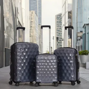 High-end Pure PC Suitcase Set With Aluminum Fiber Luxury Luggage Set Durable Travel Bags With 100% Alu Trolley Tube