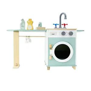 Wholesale Wooden Kids Washing Machine Pretend Play Laundry Set Early Educational Role Play Parent Child Interactive Puzzle Toy