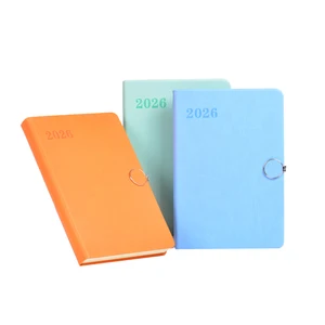 Customized logo Buckle PU Notebook Horizontal Line Inner Page PU Notebook Corporate Employees Daily Office Buckle Notebook