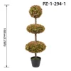 Triple Gradient Oval Red-Tinged Boxwood Ball Topiary Tree