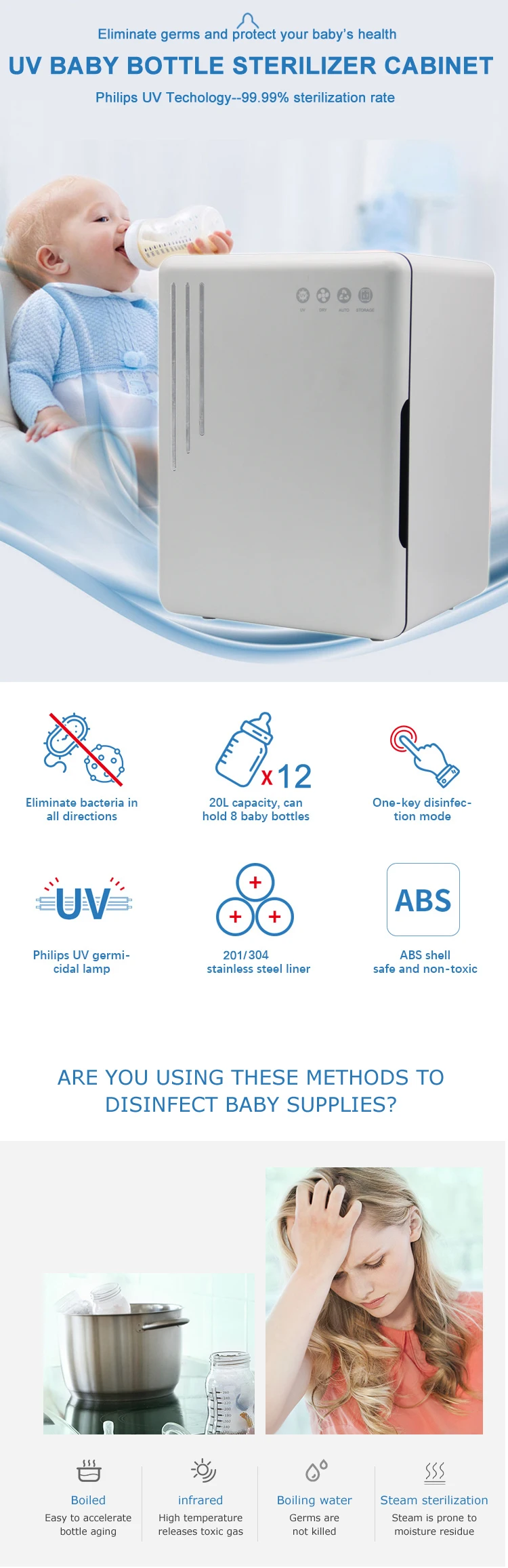 Hot Selling Baby Bottle Microwave Steam Sterilizer Best Baby Gift