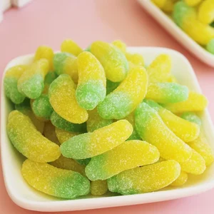Nostalgic Fruit Gummies, Banana Coated Fruit Flavored Candies