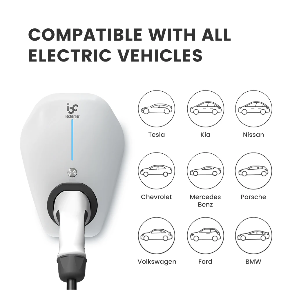 OCPP Dynamic Load Balancing Type 2 32a Evse 7kw 11 kw Dlb Wallbox Home Ac Car Electric Vehicle Charging Pile Socket Ev Charger