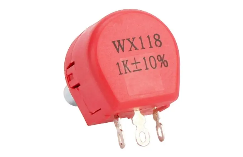WX118 Red 23mm 49mm shaft linear 1k 2k 5k 10k 22k ohm 1w 5% Single Turn Wirewound Potentiometer