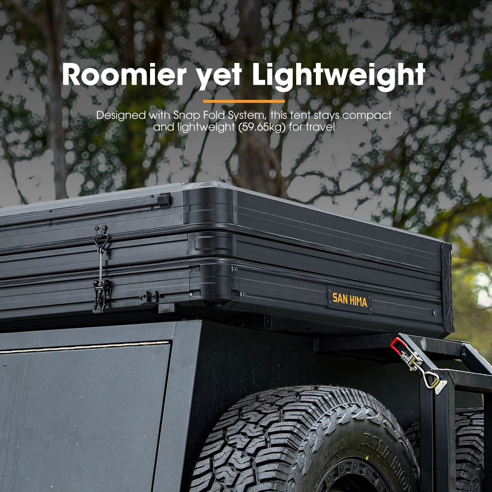 SAN HIMA Aluminum Hard Shell Car Rooftop Tents with Led Strip Light ...