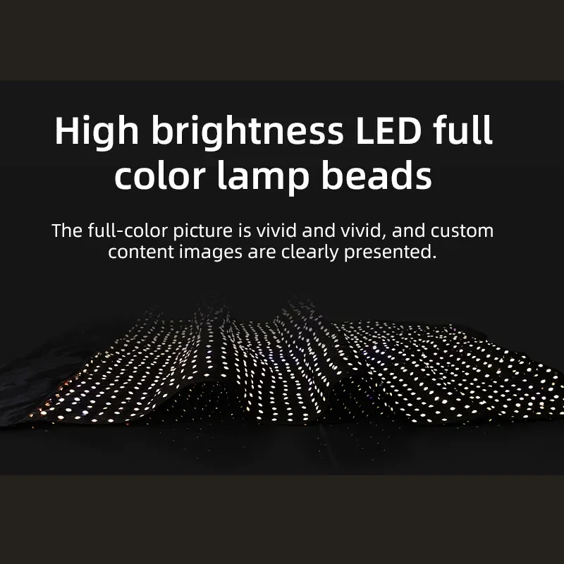 Flexible Transparent Curtain LED Mesh Display Grid Screen Advertising Building Background Wall Led Magic Carpet Banner