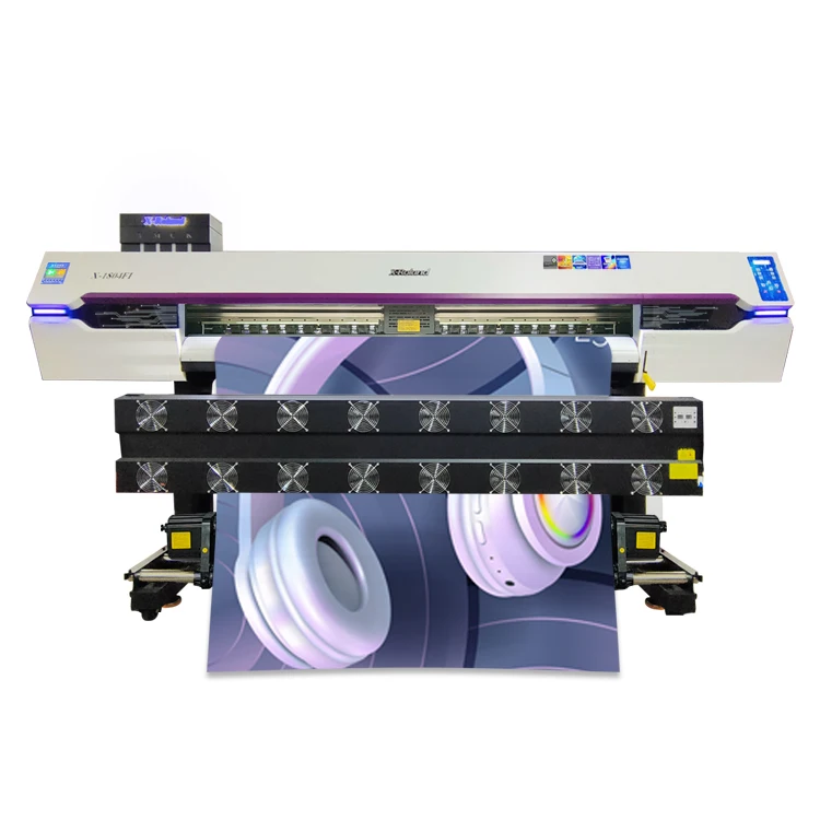 High Quality 1.8m 4 Heads Eco Solvent Inkjet Printer I3200 Indoor Outdoor Flex Banner Uv Eco Solvent Printer