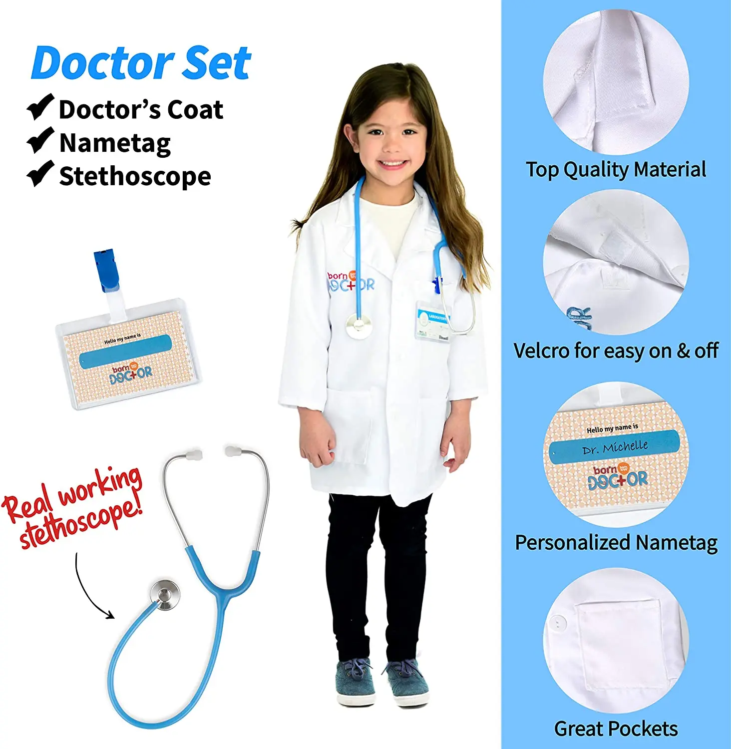 Новый стиль детский профессиональный костюм пожарного полицейского врача комплект одежды