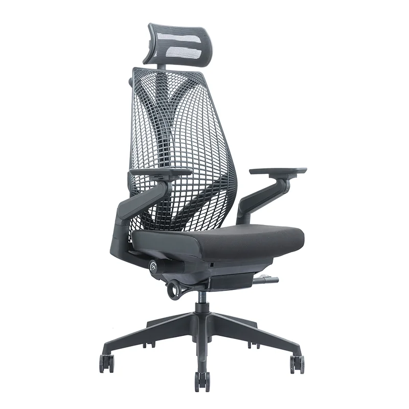 Luxury Ergonomic Office Chair Comfortable Mesh Material 3D Armrest Revolving Swivel Lumbar Support for Manager Visitors Modern
