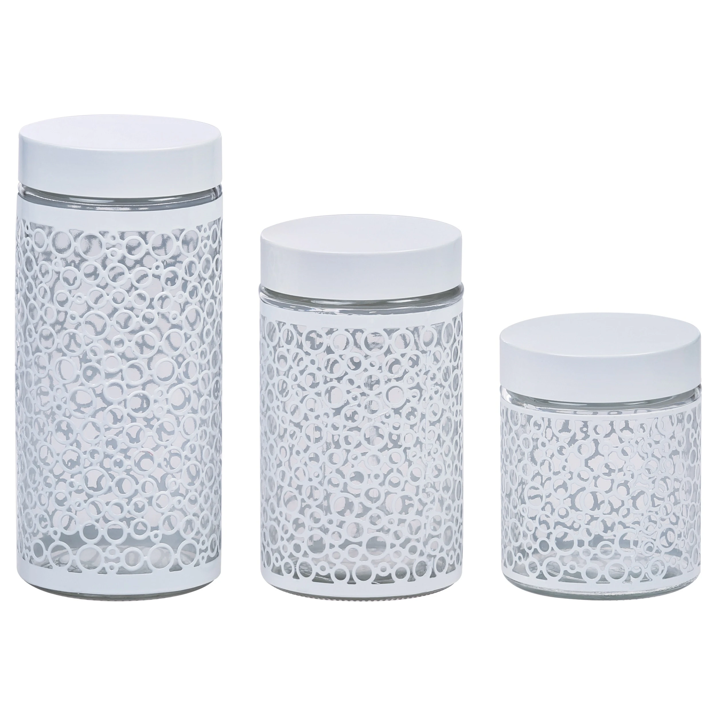 metal coating round unique kitchen luxury storage glass jars