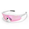 Matte white frame + cherry pink lens