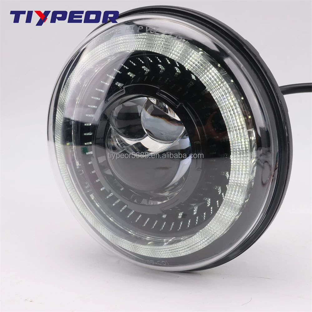 product tiypeor emark high brightness brighten led head light with drl for motorcycle 7 inch headlight high quality with yellow drl-9