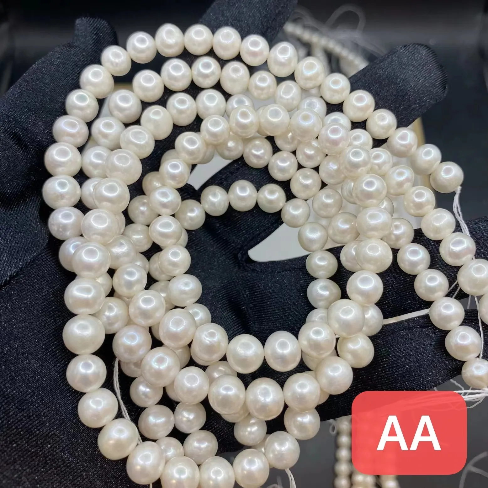 ホワイト2A 3Aグレードほぼ円形のナチュラルリアルパール3mmから12mm 