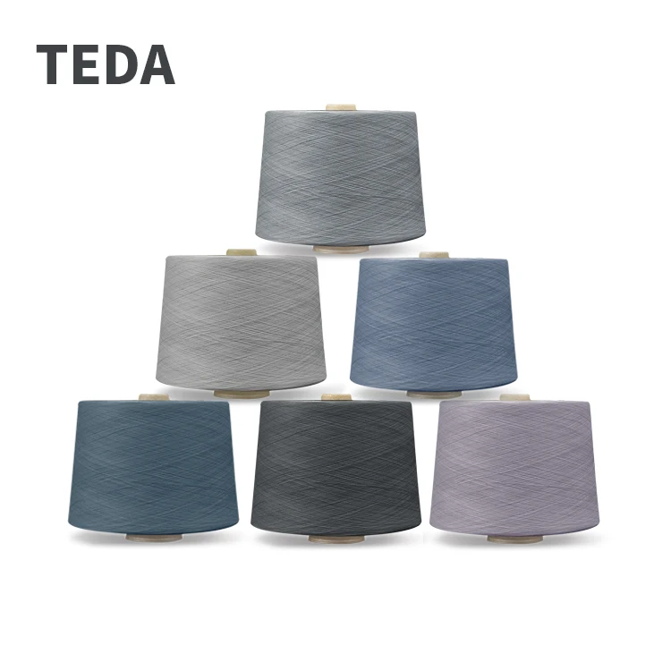 (Factory Direct)32S 4#heather grey polyester yarn  ,Yarn for socks and knitted articles