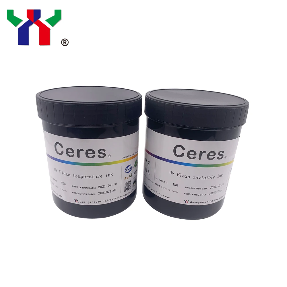 UV Flexo Printing Security Ink - Long Wave Yellow, Short Wave Red