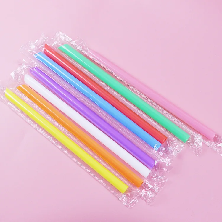 PP Plastic drinking straw individual package straws for boba tea manufacture